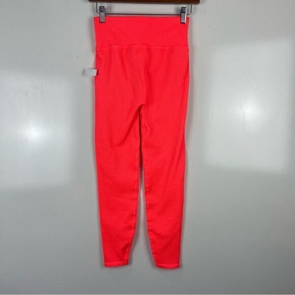 NEW Good American Neon Ribbed High Waist Leggings Size 1/2 Small - Picture 3 of 7